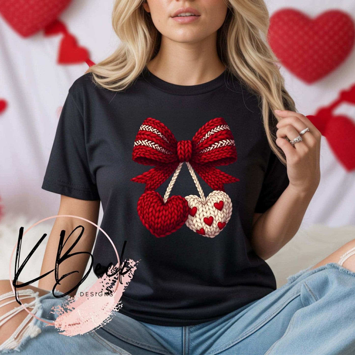 Crochet Heart Cherries