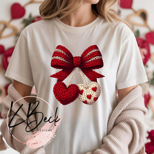 Crochet Heart Cherries