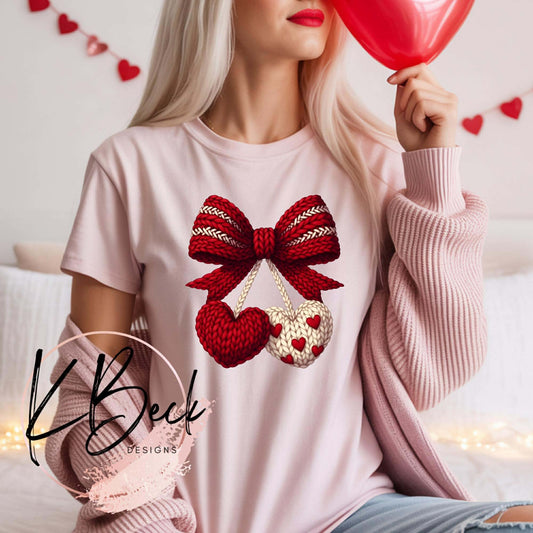 Crochet Heart Cherries